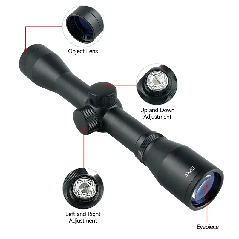 2-6X32AOE Crossbow Short Scope - Crossbow Scope Sight ulasan dan harga
