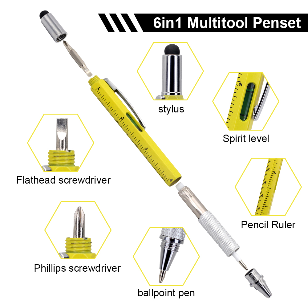3Pcs 6 In1 Multifunction Ballp - Tactical Pen Tool ulasan dan harga