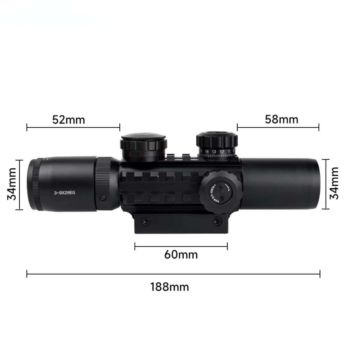 3-9x26EG Scopes Tactical Hunti - Crossbow Scope Sight ulasan dan harga