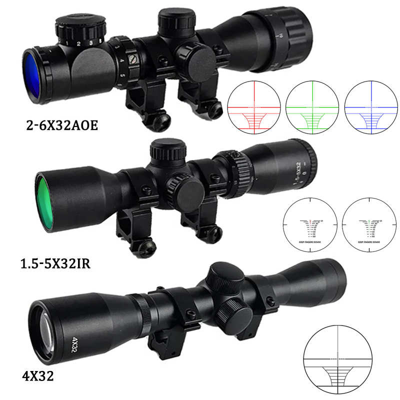 4x32 1.5-5x32IR 2-6X32AOE Tact - Crossbow Scope Sight ulasan dan harga