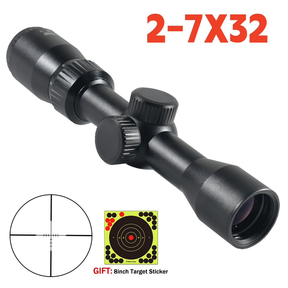 Hunting Tactical Scope 2-7x32  - Crossbow Scope Sight ulasan dan harga