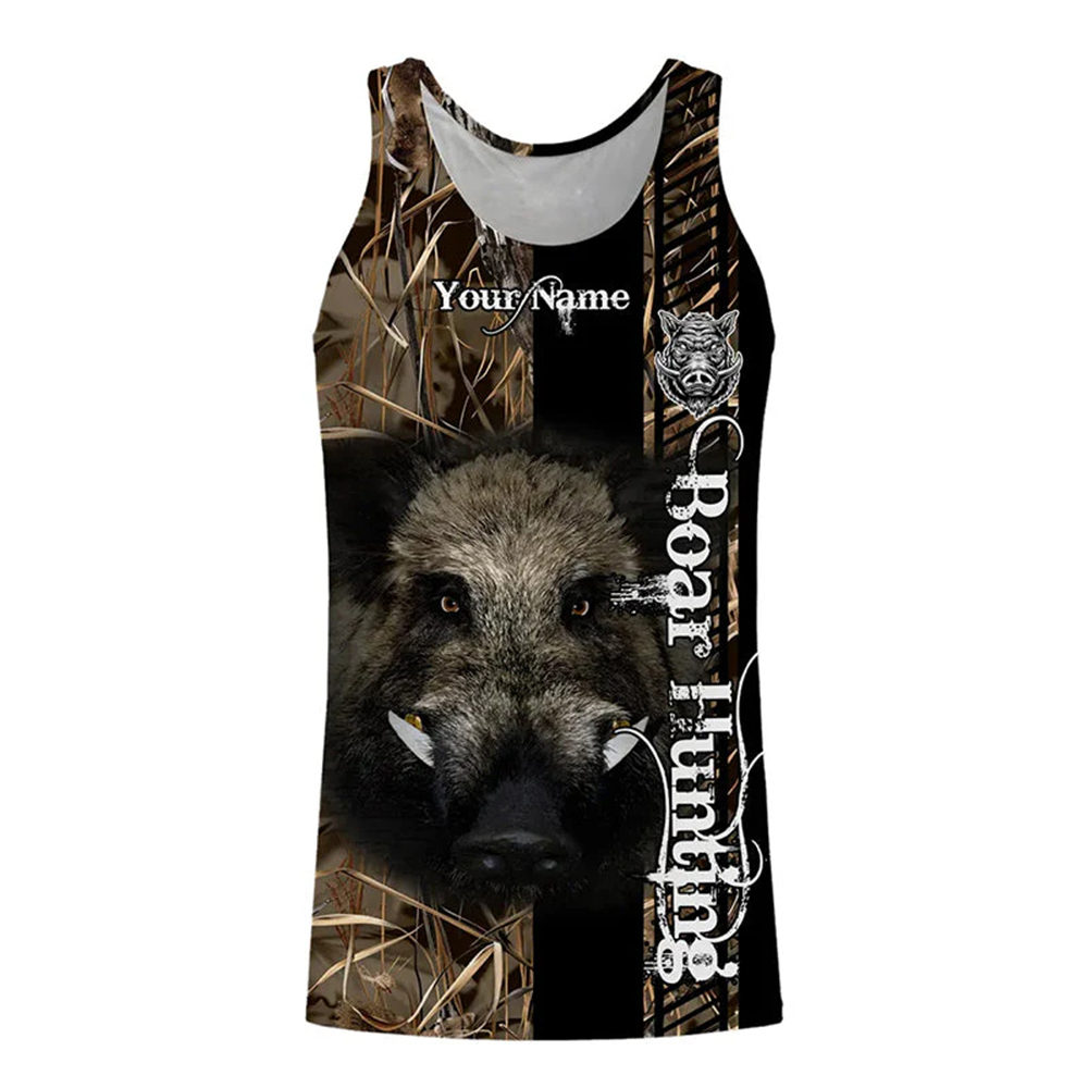 Custom Name Boar Hunter Tank T - Wildman Hunting & Outdoor Linton'S Corner Silver Lakes ulasan dan harga