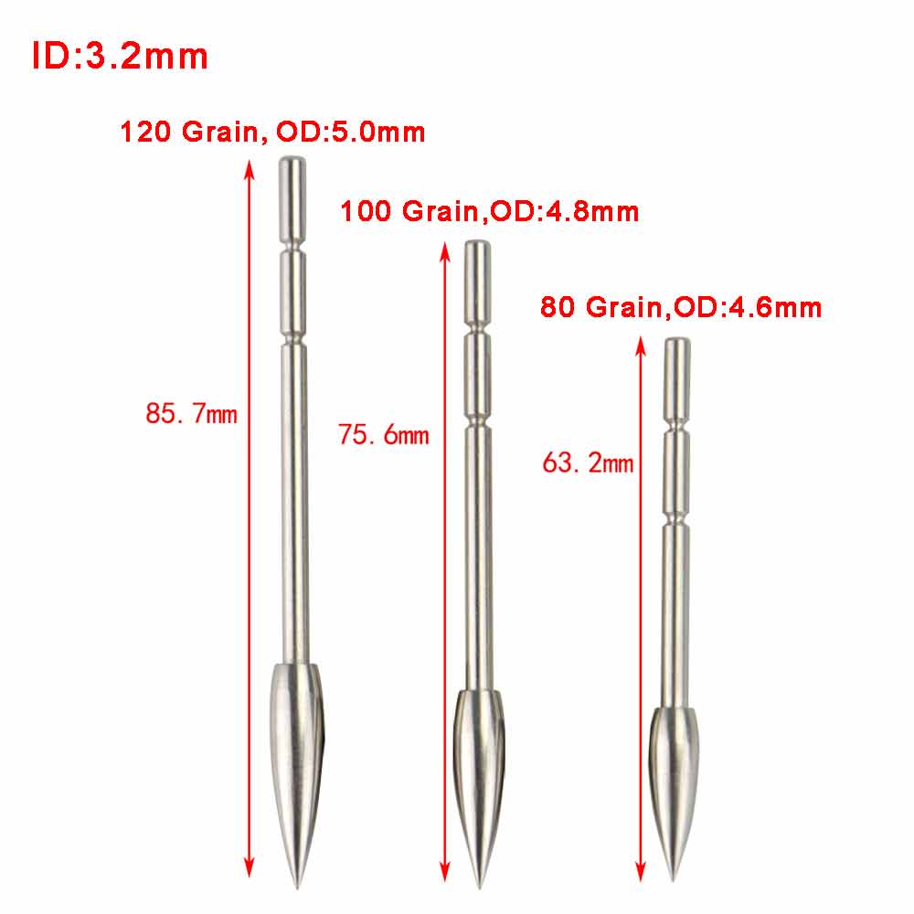 6/12/24Pcs 3.2mm Arrowhead 80  - Arrow Carbon Shaft ulasan dan harga