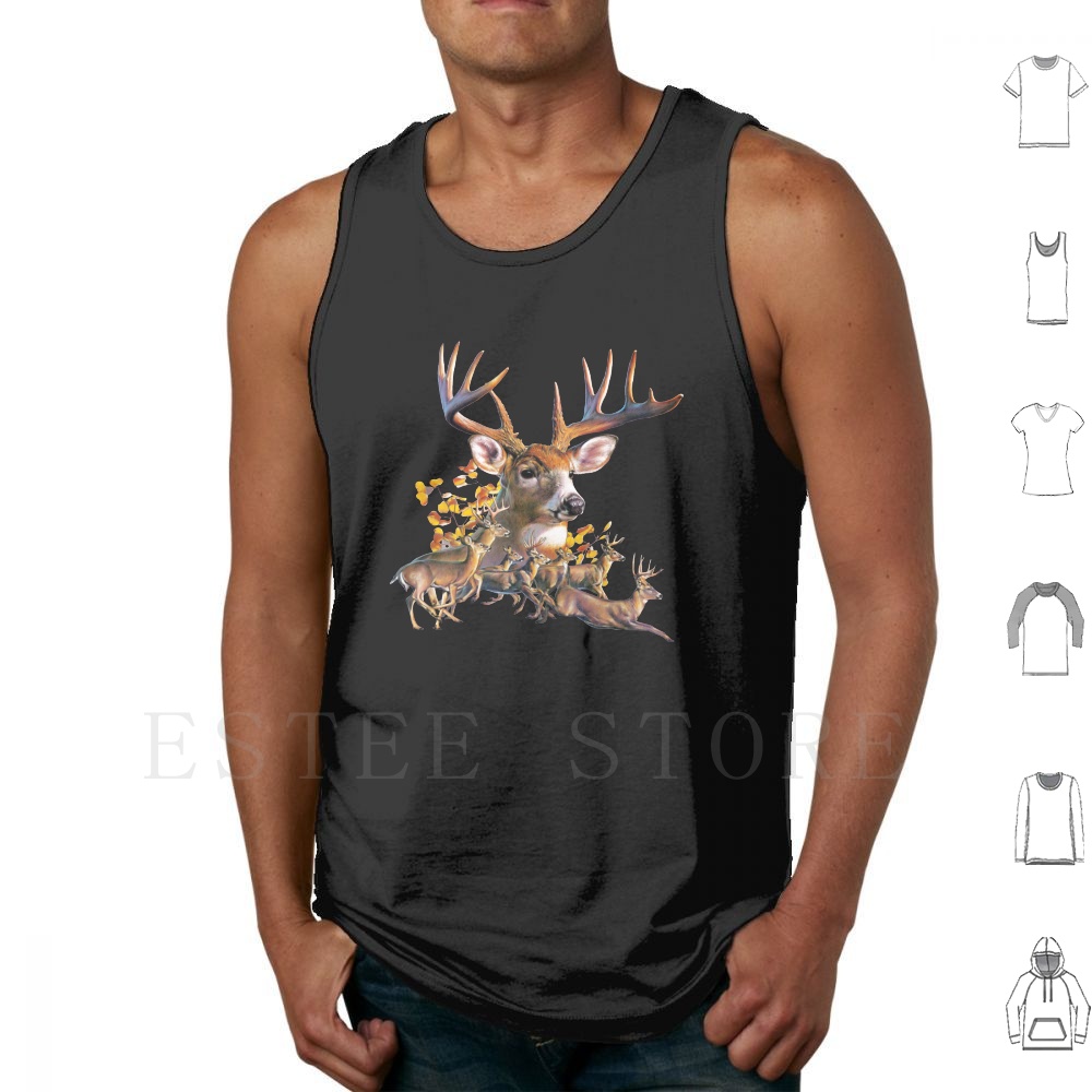 Deer Collage Tank Tops Vest Sl - Wildman Hunting & Outdoor Linton'S Corner Silver Lakes ulasan dan harga